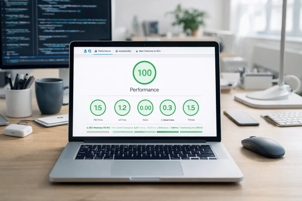 Core web vitals website speed optimization 1024x683